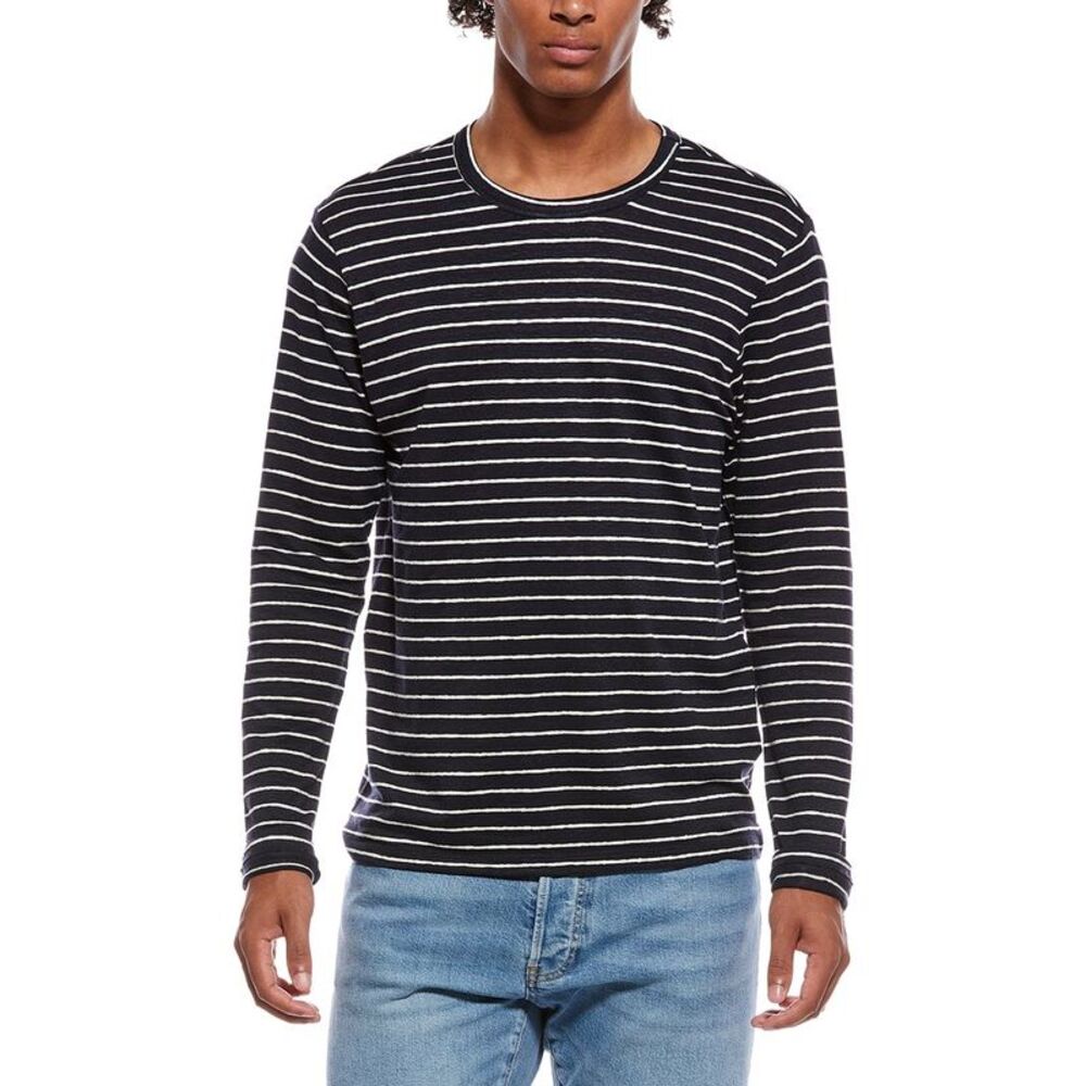 Onia Mens  Stretch Linen Jersey T-Shirt, Navy
